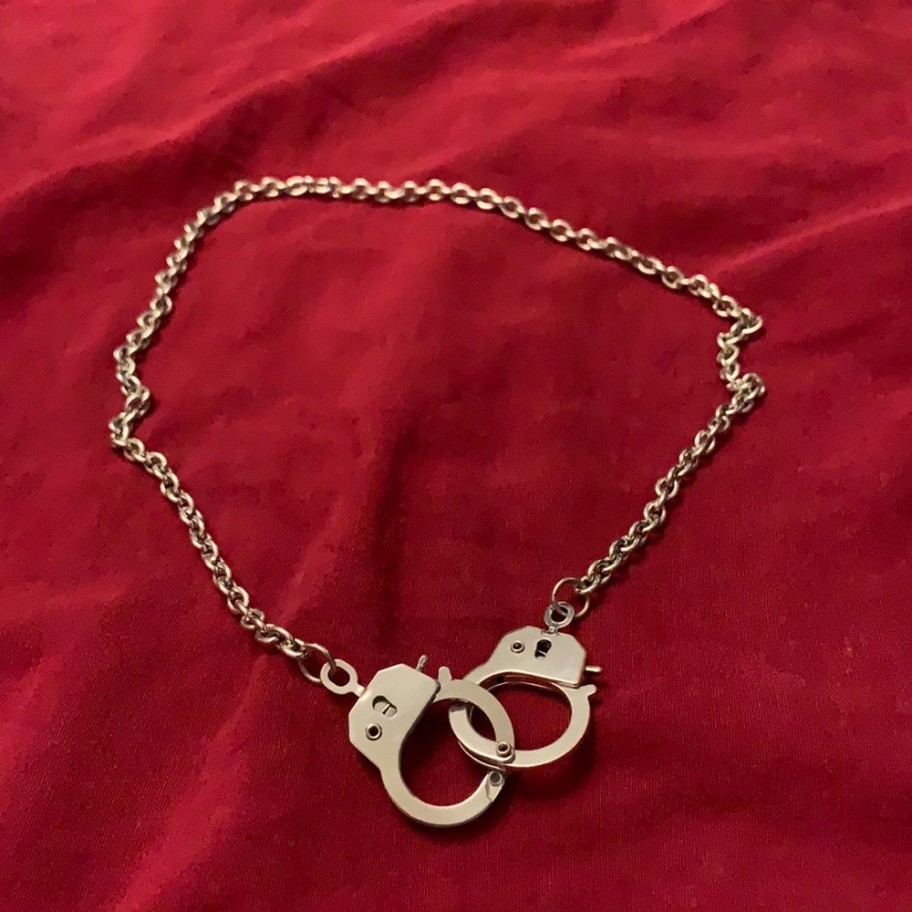 This is a chain with handcuffs from Amazon.